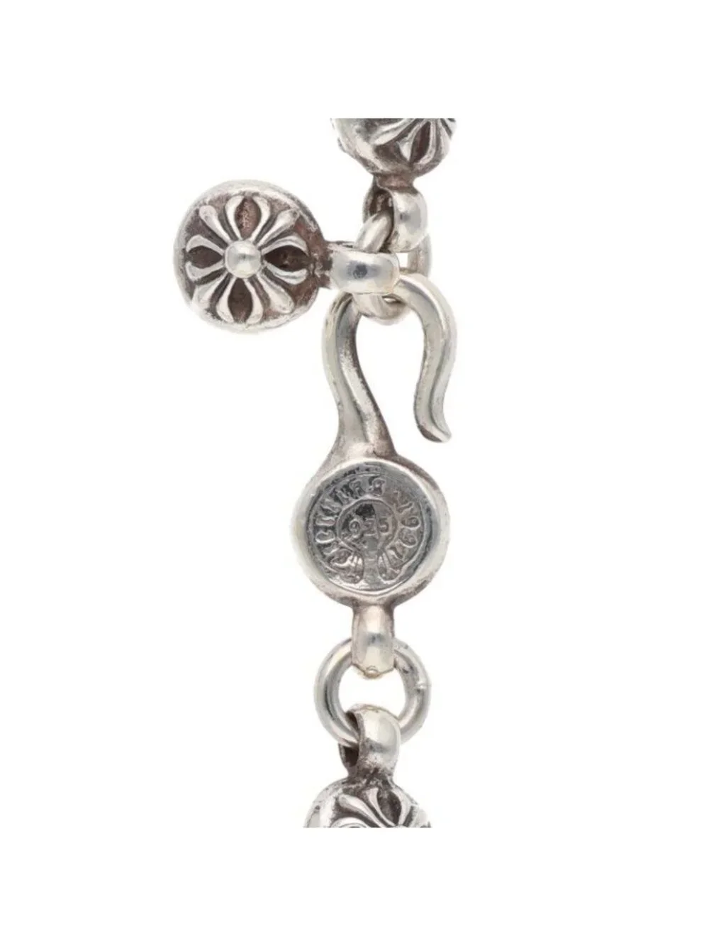 Chrome Hearts 1 CH Crossball Chain Small CH Cross Silver